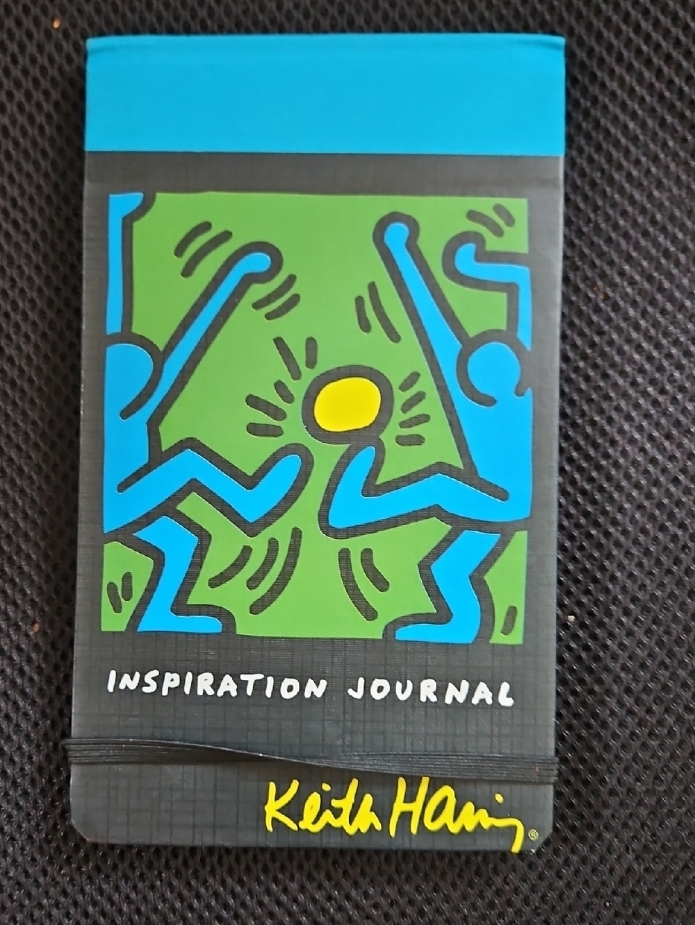 Keith Haring Inspiration Journal — Bright Blue & Green Cover